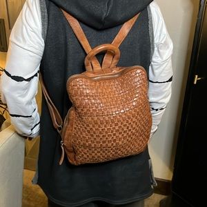 Leather backpack. Brand is Vilenca from Holland